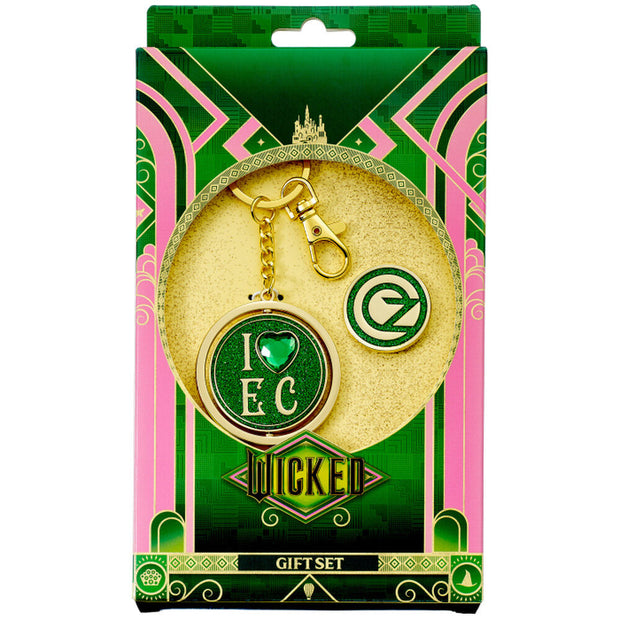 (Próximamente) Set regalo llavero + Pin I Love Emerald City Keyring Oz Logo Wicked