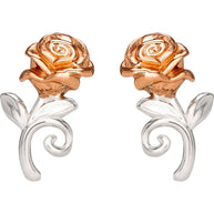 Pendientes Rosa La Bella y la Bestia Disney plata