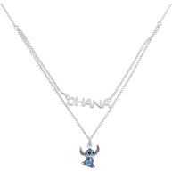 Colgante Ohana Stitch Disney plata