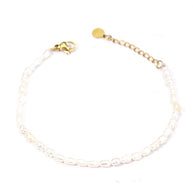 Pulsera clásica de perlas naturales pequeñas